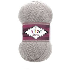 Пряжа Alize Superwash Comfort Socks, 75 % шерсть, 25 % полиамид, 100 г, 420 м, 5 шт., 21 серый меланж