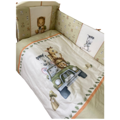 Комплект постельного белья для прямоугольной кровати из 6 предметов "Сафари" ПА нет бренда