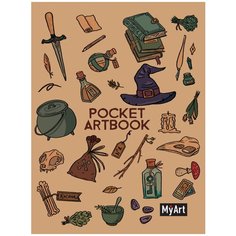 Скетчбук Проф-Пресс MyArt Pocket ArtBook Магия, 14,8 х 10,5 см (А6), 100 г/м², 80 л. бежевый