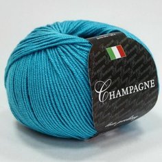 Пряжа SEAM Шампань (Сеам), гол. бирюза - 618, 75% экстра мериносовая шерсть, 25% шелк, 2 мотка, 50 г, 165 м.