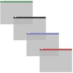 ErichKrause Папка-конверт на ZIP-молнии С6 (203х129 мм), 120 мкм, ErichKrause Fizzy Clear, c цветной молнией, до 100 листов, микс