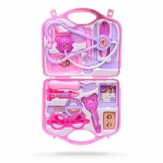 Набор медицинских игрушек с имитацией доктора, аксессуары для врачей, розовый, игрушки для детей Нет бренда