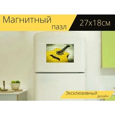 Магнитный пазл "Гитара, музыкальный инструмент, музыка" на холодильник 27 x 18 см. Lots Prints