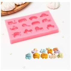 Молд «Машинки», 14,5×8,8×1,8 см, цвет микс КНР