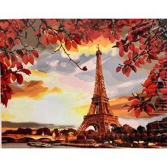 Картина по номерам Paintboy 40х50 см "Осенний Париж" холст на подрамнике