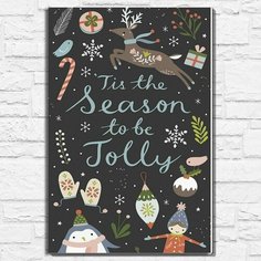 Картина по номерам на холсте новый год рождество (с новым годом, поздравления, узор, уют) - 12944 40х60 Бруталити