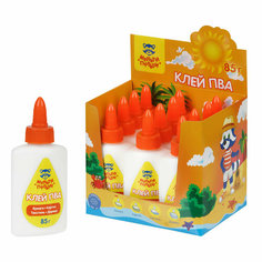 Клей ПВА Мульти-Пульти "Енот на Кубе", 85г, дисплей бокс, 12 штук