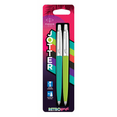 Набор ручек Parker Jotter Originals 80s Retrowave, Caribbean Blue/Apple Green M