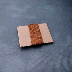 Нить для рукоделия, шнур для плетения браслетов, украшений, нейлоновая нить Шамбала 1 мм коричневый 10 м Нет бренда