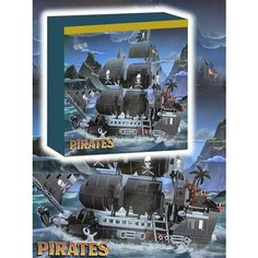 Конструктор Пиратский корабль "Черная жемчужина" 298 деталей Пластмастер