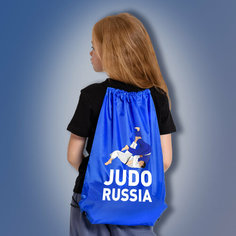 Сумка мешок для тех кто любит дзюдо с надписью JUDO RUSSIA, синего цвета