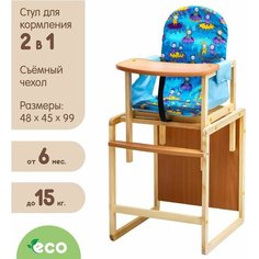 Стульчик для кормления Бутуз, трансформер, цвет голубой Denco Store