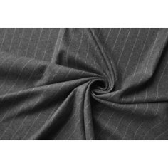 Ткань кашемир серого цвета в полоску Лоро пиана