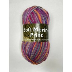 Пряжа для вязания шерсть Soft Merino Print, 100гр Midara