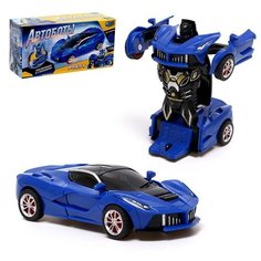 Робот инерционный «Спорткар», трансформируется при столкновении, цвета микс
