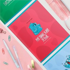 Тетрадь предметная 48л. MESHU "Ученый MISHKA" - Английский язык, матовая ламинация, выборочный УФ-лак, тиснение фольгой - 10 шт.