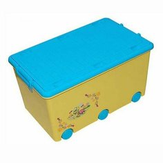 Ящик для игрушек Тега Zolwik (Веселая черепашка) голубой Tega Baby