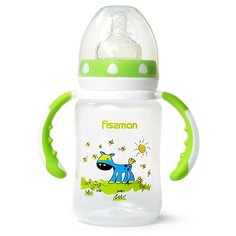 Fissman Бутылочка пластиковая с ручками 240 мл 6893\6894\6895, с рождения, салатовый