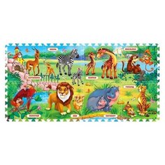 Коврик-пазл "Зоопарк", 8 сегментов Играем вместе