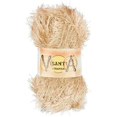 Пряжа Visantia "TRAFKA" 100% полиэстер №0100 т. бежевый - 5 мотков по 100 гр