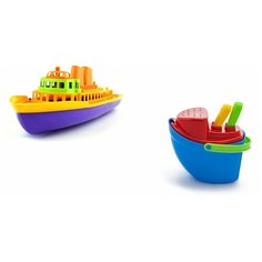Игрушки для песочницы для снега Песочный набор Пароходик + Игрушка Кораблик Karolina Toys