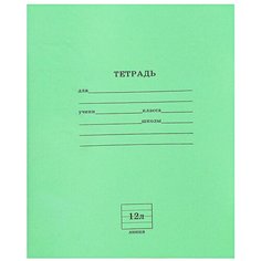 Тетрадь линия ТМ Profit 12 листов Стандарт с линовкой на обложке.