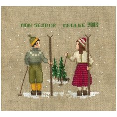 Набор для вышивания: DEUX SKIEURS (Два лыжника) Le Bonheur des Dames