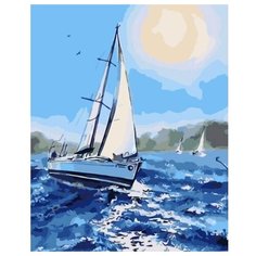 Картина по номерам "Под белым парусом", 40x50 см, Цветной (Premium)