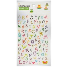 Наклейки объемные "Цифры и английский алфавит" Альт