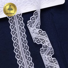 Кружево-трикотаж KRUZHEVO, арт. TBY 1659-1, 30мм, цвет 01 белый, уп.27,4м Ideal