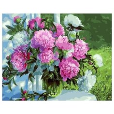 Картина по номерам 40х50 GX31020 Роскошные пионы Paintboy