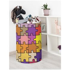 Корзина для игрушек JoyArty "Красочные пазлы" 40x60 см