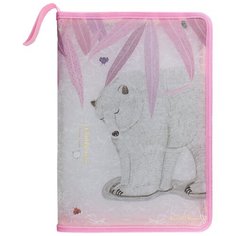 Папка на молнии BrunoVisconti, А4 (23 х 33,5 х 2,5 см), "белая медведица", Арт. 14-032, в ассортименте