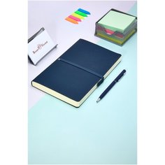 Ежедневник недатированный Bruno Visconti "TOKYO" гибкий, с резинкой темно-синий А5, Арт. 3-229/01