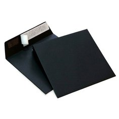 Конверт из цветной бумаги квадратный (160*160) черный. 100 шт Pack24