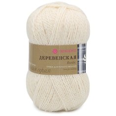 Пряжа Пехорка Деревенская, 100 % шерсть, 100 г, 250 м, 10 шт., 01 белый