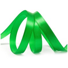 Лента атласная "IDEAL", 1/2", 12 мм (цвет: 3042, зеленый), 27,4 м