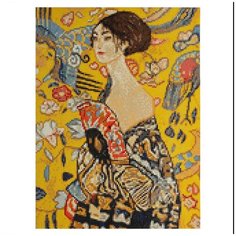 Cr 340002 Алмазная мозаика Дама с веером Г. Климт, 30*40см, Cristyle