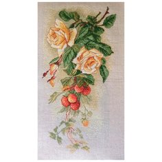 Набор для вышивания "Розы и земляника" по рисунку К. Кляйн Марья искусница