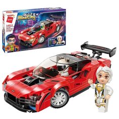 Конструктор Гонки «Спорткар», 1 минифигура и 198 деталей Qman