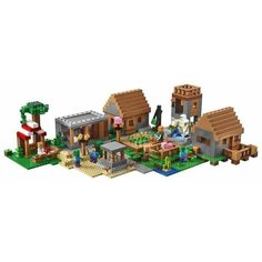 Конструктор Майнкрафт Большая деревня 1622 детали / 11 фигурок My World / Minecraft конструктор / Стив и Алекс / Зомби И Крипер / детские игрушки Yiwu Youda Import and Export