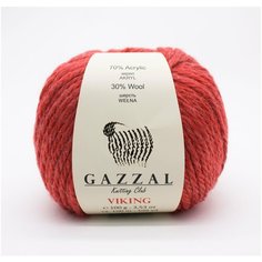 Пряжа Gazzal Viking -1 шт, темная малина (4021), 100м/100г, 30% шерсть/70% акрил