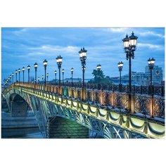 Алмазная мозаика с нанесенной рамкой Патриарший мост (23 цв) 40*50 см Molly