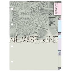 Комплект разделителей для тетради на кольцах, А5, 4 листа, Газета Альт