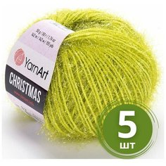 Пряжа YarnArt Christmas (ЯрнАрт Крисмас) 5 мотков цвет 37, Лайм, 100% полиамид, 50 г 142 м
