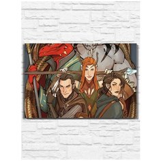 Картина по номерам на холсте аниме The Legend of Vox Machina (Легенда вокс макина) - 9304 Г 60x40
