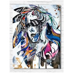 Картина по номерам на холсте эзотерика (красочная, женщина) - 9361 В 30x40