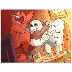 Картина по номерам на холсте мультфильм вся правда о медведях 5389 40x30