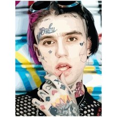 Картина по номерам на холсте lil peep - 7 30X40