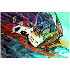 Картина по номерам на холсте аниме гуррен лаганн gurren lagann - 2408